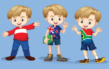 Vector set of children from different countries