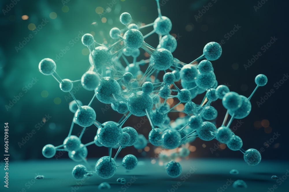 Poster structure neural molecule. generate ai