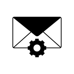 Mail settings Glyph Vector Icon that can easily edit or modify

