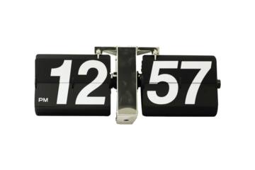 flib clock on white wall isolated