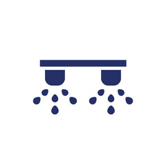 water sprinklers icon on white
