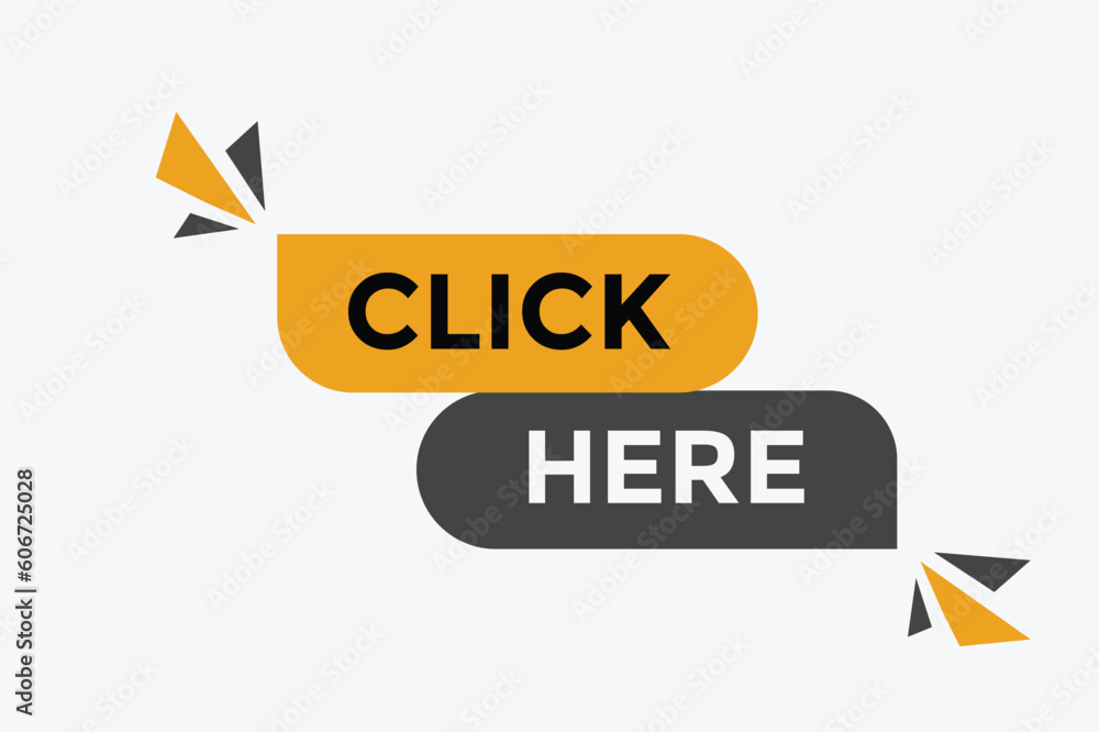 Wall mural click here button web banner templates. vector illustration