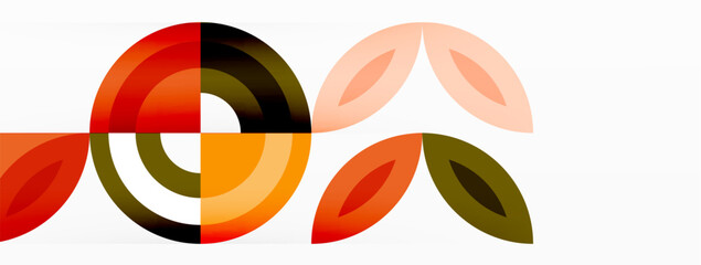 Obraz premium Colorful circles abstract background. Hi-tech design for wallpaper, banner, background, landing page, wall art, invitation, prints, posters
