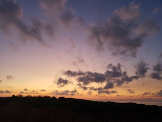 sunset in the mountains