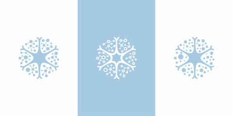 Human Neuron Synapse Logo Designs, Icon Symbol Vector EPS 10