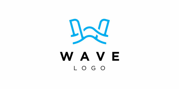 Letter W Wave Logo Design Vector Inspiration