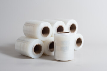 Lot of rolls of polythene film for package, industry tools