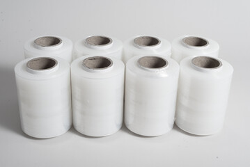 Lot of rolls of polythene film for package, industry tools