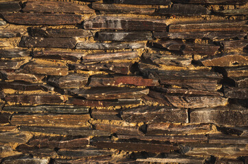  old stone texture in wood colors with a sun ligh