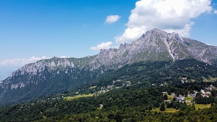 Low angle shot of the rocky Grigna mountain in Italy