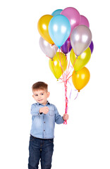 Cute little boy with balloons - 606754675