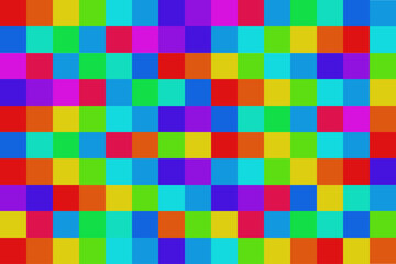 Abstract Colorful Square Background Cube Design Rainbow Colors Vintage Retro Checkered Pattern Vector Illustration Art Wallpaper Vivid 