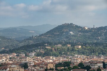 Fototapeta na wymiar Beautiful view of the buildings of Florence, Tuscany, Italy