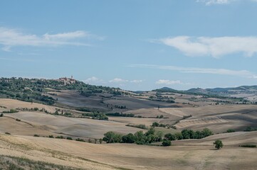 Fototapeta premium Beautiful fields of Tuscany during a sunny day