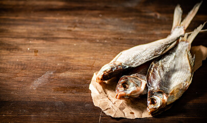 Dried fish for beer.