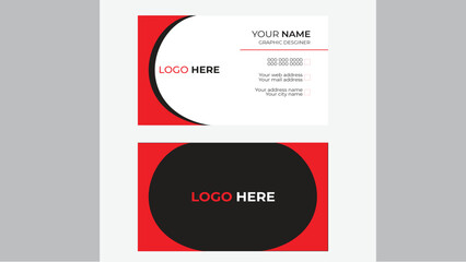 Business card design template, Clean professional business card template, visiting card, business card template.clean dark business card.