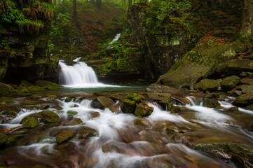 Vodopády Satiny, waterfalls, water, trees,