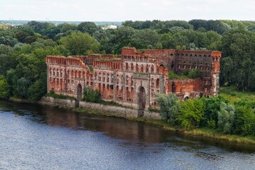 Ruins of a granary built in 1838–1844 in Nowy Dwór Mazowiecki at the mouth of the Narew River to the Vistula River.