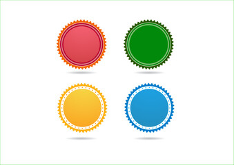  color circles round curve vector  shape design 