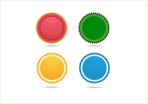  color circles round curve vector  shape design 
