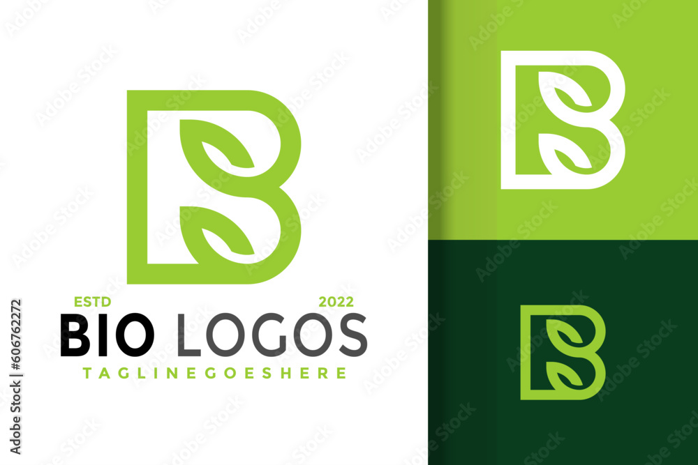 Wall mural Modern logo for a healthcare brand in green colors