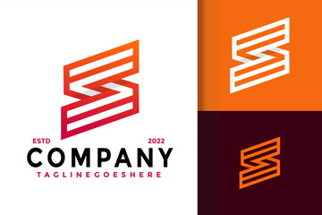 Fototapeta premium Company logo sample with the letter S.