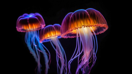 Fantasie-Jellyfish in the sea