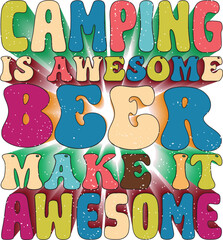 Camping Sublimation Design