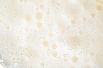 Beer foam. View from above