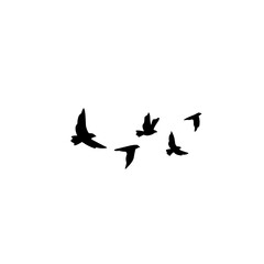 Obraz na płótnie Canvas Flying bird silhouette 