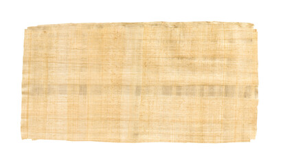 Old papyrus texture isolated on white background. Banner wallpaper