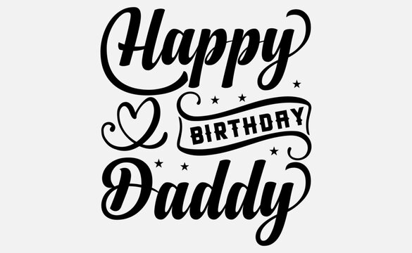 Vector father's day greetings card with hand lettering - happy father's day - with a hat and mustaches in a circle. - Vector