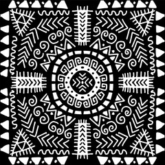 Hand drawn ethnic seamless pattern background.