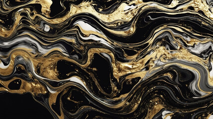 Fototapeta premium Oil paint mixed marbling background Generative AI 