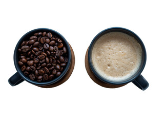 Coffee Cup Duo - Hot Brew and Whole Beans