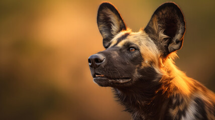 african wild dog created with Generative AI technology