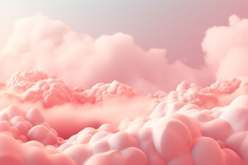 Soft pink abstract background with clouds, Generative ai
