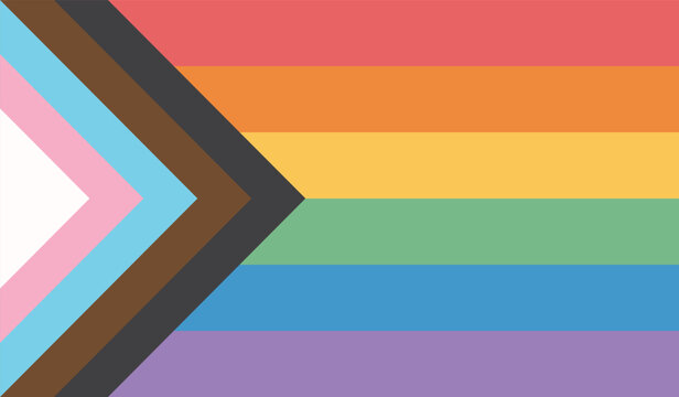 LGBT pride progress flag
