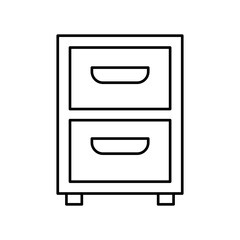 Storage boxes Outline Vector Icon that can easily edit or modify