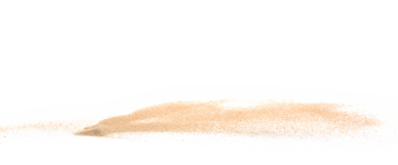 Pile desert sand dune isolated on white, clipping path