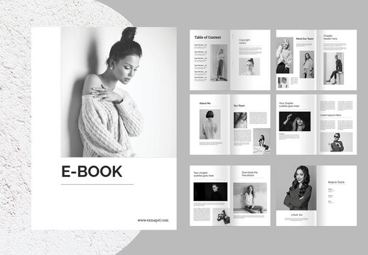White E book Magazin Templates