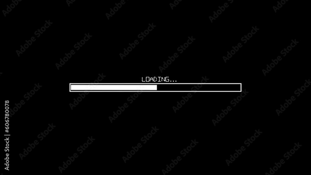 Poster futuristic progress loading bar 0-100 percent on black background