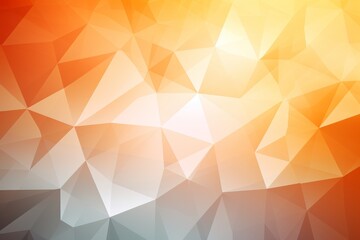 Smooth orange and white polygons with a gradient effect. Generative ai