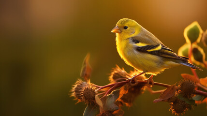 american goldfinch created with Generative AI technology