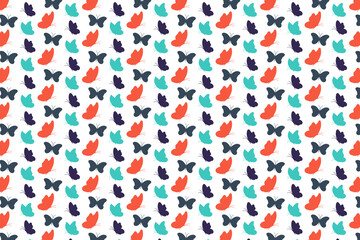 Seamless pattern of colorful baterfly.Lovely cartoon patern for children fashion,textile,decoration and surjace design.