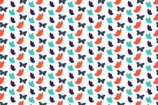 Seamless pattern of colorful baterfly.Lovely cartoon patern for children fashion,textile,decoration and surjace design.