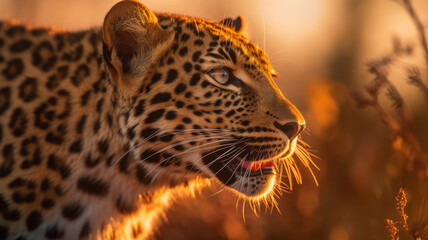 amur leopard created with Generative AI technology