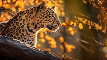 amur leopard created with Generative AI technology