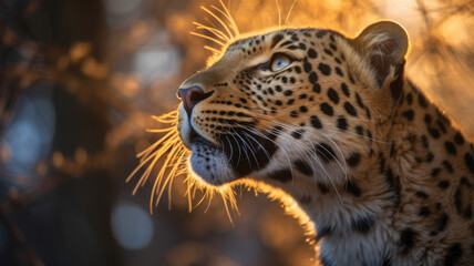 amur leopard created with Generative AI technology