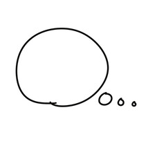 Hand drawn speech bubble doodle